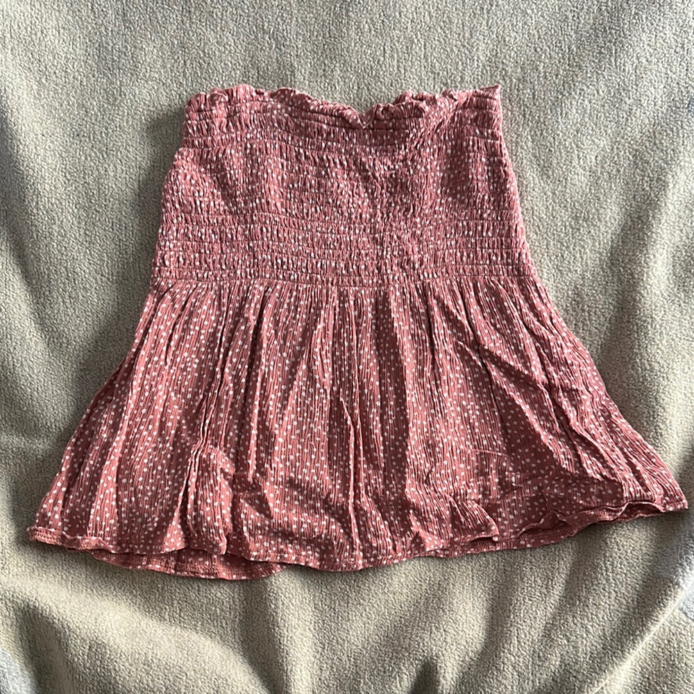 Abercrombie Pink Smocked Waist Mini Skirt